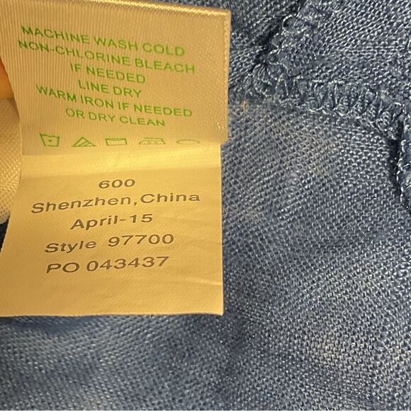 Lilly Pulitzer Ladies Amelia Island Tunic Blue White XS Casual 97700 Linen - Picture 7 of 12